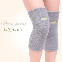 护膝保暖老寒腿夏天护膝保暖毛巾舞蹈护膝盖护腿女士跪地吸汗护膝男防寒骑行护具睡觉护膝灰色款一付适合腿围38-60厘米