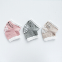 0-1-3岁宝宝婴儿学步爬行护膝夏防摔学步小孩爬行护具透气儿童幼儿学走路护关节护膝宝宝护膝薄款透气3双装(粉色灰卡其)0