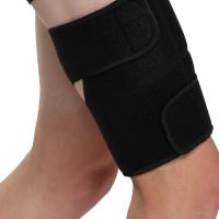 护大腿护具保暖男运动篮球护腿护膝绑腿护漆瘦大腿装备女膝盖护套 黑色(单只装) 均码(适合体重80-150斤)