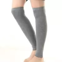 护腿袜套夏季护腿保暖老寒腿春夏季过膝护腿长筒袜套男女纯棉运动护小腿套空房保暖护膝腿套护腿袜套深灰色均码