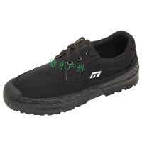 军迷作训鞋06黑色低腰迷彩厚底透气帆布跑步登山鞋训练鞋军训鞋解放工作鞋徒步鞋