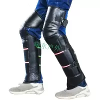 电动车护膝 防寒保暖男女冬季户外骑行加绒加厚摩托车护膝PU皮革防风护具电动车护腿 PU护膝 均码