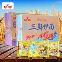 华丰三鲜伊面鸡肉味87g*24包整箱泡面火锅面速食方便面干吃面 约2088g