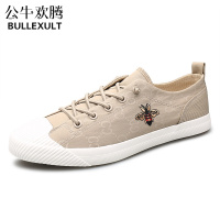 公牛欢腾男鞋2021年新款春季男士帆布鞋韩版潮流百搭休闲老北京布鞋板鞋男