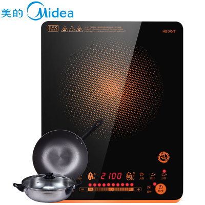 美的(Midea) C21-WH2126电磁炉家用智能正品超薄特价触摸匀火滑控