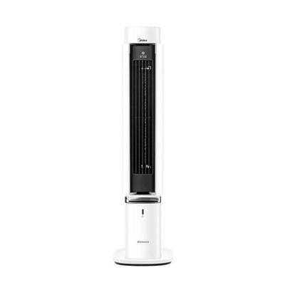 美的取暖器家用电暖风机客厅卧室立式电暖器气电热风机扇智能遥控定时节能HFY22ES 耀世白