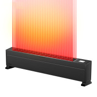 美的(Midea)踢脚线取暖器节能加热器家用办公电暖气浴室防水移动地暖电暖器HDX22K(耀黑)