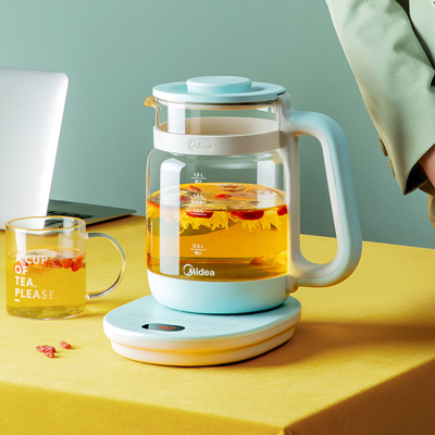 美的养生壶MK-YS15P213办公室小型全自动玻璃养身煮花茶壶家用多功能煮茶器
