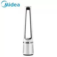 美的(Midea) AMS150-C 无叶风扇智能温感空气净化扇家用落地扇轻音塔扇遥控定时客厅卧室办公室(线下同款)