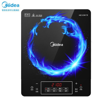 美的(Midea)电磁炉家用 4D防水 2100W大火力电磁灶 RT22E0103(单机)