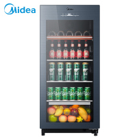 美的(Midea)JC-140GEM 家用恒温红酒柜冰吧冷藏雪茄酒柜玻璃冰柜140L/升