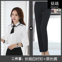 酒店前台工作服夏季衬衫女短袖KTV餐饮咖啡西餐厅饭店收银套装