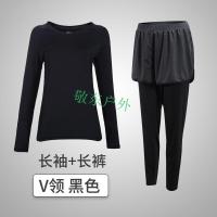 运动套装女2018春夏秋新款长袖速干宽松大码运动服套装休闲两件套跑步房胖mm妹妹瑜伽服健身服200斤