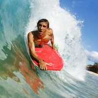 冲浪板滑水板趴板儿童游泳浮板加厚夹腿打水板站立冲浪板红色(41寸)
