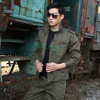 军迷户外迷彩服套装男工作服加厚耐磨春秋作训服劳保服