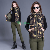 女士户外作训迷彩服羽绒棉袄外套长裤冬季厚款水兵舞表演服迷彩棉袄+长裤