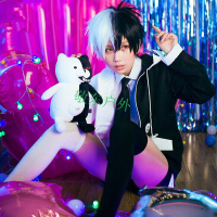 论破轮舞黑白熊拟人cosplay服装女男