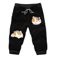 夏目友人帐沙滩卫五分裤休闲短裤猫咪老师娘口三三运动男女款