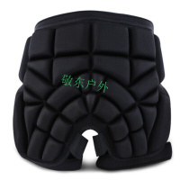 沸鱼轮滑护臀滑板护具滑雪防摔裤成人儿童溜冰裤花样滑冰护屁股垫加厚黑色