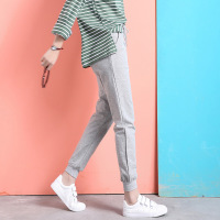 新款运动裤女哈伦裤休闲显瘦跑步裤女宽松型螺纹收口裤女棉裤