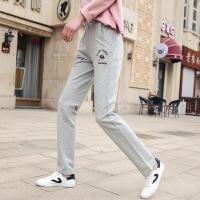 小熊卫裤女春秋款大码直筒宽松冬季运动裤女长裤休闲裤家居裤女