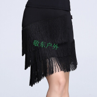 2018新秋款女装拉丁舞服装女成人新款时尚跳舞裙裤套装网红同款练功衣服拉丁舞裙流苏半身裙舞蹈练习短裙