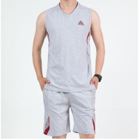 无袖运动套装夏季背心短裤大码健身跑步休闲运动服篮球服