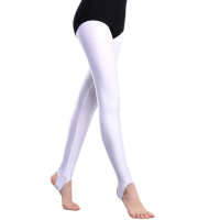 儿童芭蕾舞袜少儿健美脚蹬舞蹈袜女童白色丝滑形体练功袜氨纶踩脚打底裤