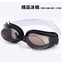 镜男女平光防水防雾游泳眼镜泳镜耳塞鼻夹游泳套装备