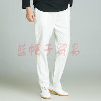 太极服裤子亚麻粗厚邹麻春夏款男士宽松中国风色休闲长裤