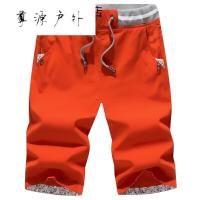 运动户外亚麻短裤男七分裤中裤棉麻系带五分裤男士松紧带5分裤学生