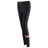 高腰高弹女运动训练紧身长裤跑步速干九分健身裤瑜伽打底裤夏秋黑色