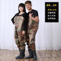 垂钓户外扑鱼用品连体雨靴皮裤涉水裤半身全身下水裤鱼裤衩钓渔服