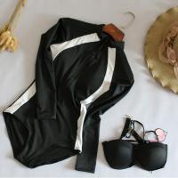 新款长袖速干潜水服连体泳衣女水母衣修身显瘦浮潜冲浪服图片色