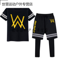 短袖T恤faded同款套装夏季男士打底裤紧身潮跑男嘻哈街头