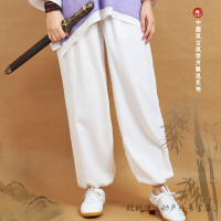 春夏灯笼裤练功武术表演裤子白色灯笼裤