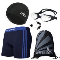 游泳裤男士泳裤性感修身平角裤大码防晒舒适沙滩速干泳装