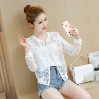 披肩女夏短款2018新款沙滩衣蕾丝刺绣白色小披肩外塔薄