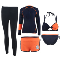 运动户外潜水服女长袖防晒泳衣女情侣拉链分体冲浪衣浮潜服水母衣男