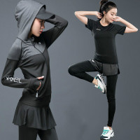 胖mm加肥加大码200斤秋冬s健身房瑜伽运动跑步衣服宽松晨跑套装女