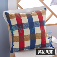 棉粗布汽车空被抱枕被子两用办公室车载靠垫午睡枕头沙靠枕乳白色英伦风范