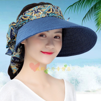 遮阳帽女士夏天防晒太阳帽防紫外线出游时尚百搭青年空顶大沿帽