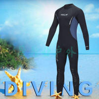 潜水保暖服5mm连体潜水衣男式长袖加厚溯溪服冬泳衣深潜冲浪衣黑蓝拼色(5mm厚)