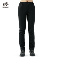 tectop探拓冲锋裤女款软壳裤女士登山裤保暖加厚加绒内里防风修身