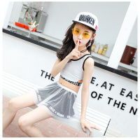 初中女学生泳装8-9岁10111215大童少女孩分体泳衣18小学生平角连衣裙