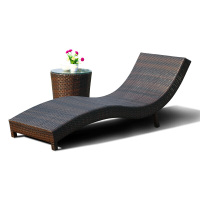 户外藤椅躺椅折叠躺椅阳台午休睡椅藤编浴室躺床沙滩椅泳池仿藤椅