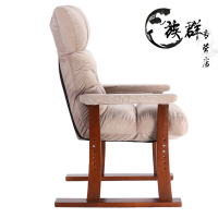 时尚家用休闲椅实木躺椅可躺午睡椅椅老人睡椅午休椅子沙+席子颜色备注