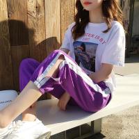 女生帅气裤子韩版宽松百搭ins超火的学生bf运动裤ulzzang女夏