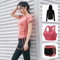 2018新款瑜伽服套装女夏季时尚专业速干衣健身房跑步运动套装女