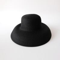 复古赫本黑色帽遮阳帽防晒度假海边沙滩帽子女夏天大帽檐太阳帽黑色大号送飘带可节